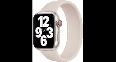 Apple Siliconen solobandje voor de Apple Watch | 44/45/46/49 mm - Maat 5 - Starlight