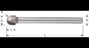 Rotec HM Houtrotfrees, SILVER-LINE, d2=6 /ø9,5