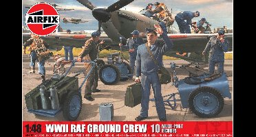 1:48 Airfix 04702 Britse Soldaten WWII - RAF Grondpersoneel - 10 Figuren Plastic Modelbouwpakket