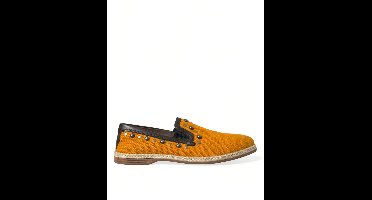 Casual Studded SlipOn Espadrille - Orange Loafers