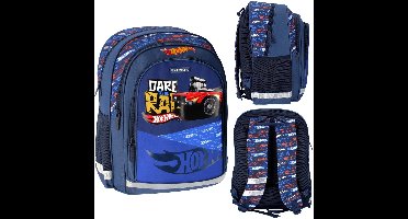 Hot Wheels SCHOOLTAS Blauwe rugzak voor jongens, schoolrugzak 41x30x20cm STARPAK klas 1-3