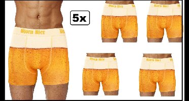 5x Boxer short Bjorn bier mt.XXL - ondergoed boxershort thema feest festival Bjorn  Bier bierfeest apres ski