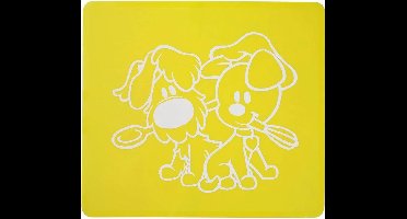 Woezel en Pip Bakmat Siliconen Geel - Bakken met Kinderen Kinder Kinderbakmat