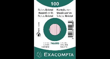 40x Pak 100 steekkaarten in folie - bristol gelijnd niet geperforeerd - 74x105mm, Roze