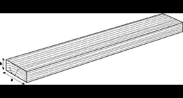 ARC Marine teakhouten Plank 45 x 10 mm - 2 meter