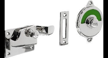 Intersteel WC-overslag met bocht rood / groen chroom