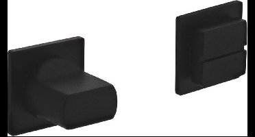 Intersteel Rozet met toilet-/badkamersluiting zelfklevend rvs/zwart