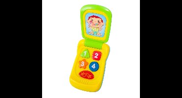 Play speelgoed telefoon inklapbaar met geluid en bewegend scherm.