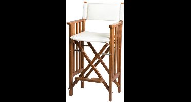 Stuurstoel II Hoog Teak Premium met Witte kussenset (Geolied)