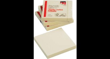Kantoorartikelen Quantore Memoblok tartan geel 654 76 x 76mm