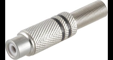 Tulp (v) audio/video connector - tot 6mm - metaal / zwart