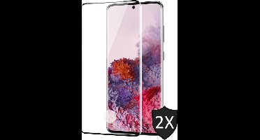 Screenprotector geschikt voor Samsung S20 - Full Screen Protector Glas - 2 Stuks