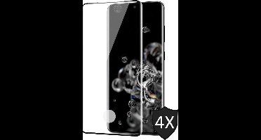 Screenprotector geschikt voor Samsung S20 Ultra - Full Screen Protector Glas - 4 Stuks