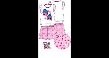 LOL Surprise pyjama - wit - zalmroze - maat 110 / 5 jaar