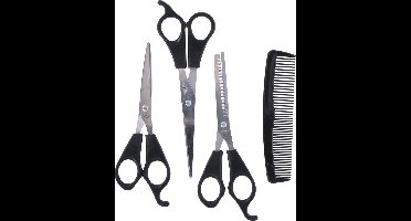 Kappersset van Touch Of Beauty bestaande uit 3 verschillende kappersscharen en 1 kam.