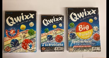 Dobbelspel Qwixx + 2 scorebloks + Qwixx Big Points