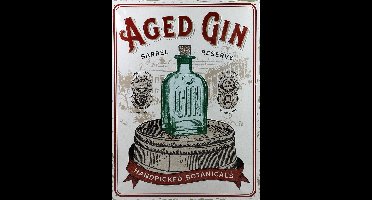 Wandbord - Aged Gin Handpicked Botanicals - 30x40cm