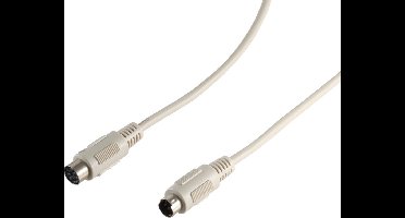 Mini DIN 6-pins PS/2 data verlengkabel / beige - 3 meter