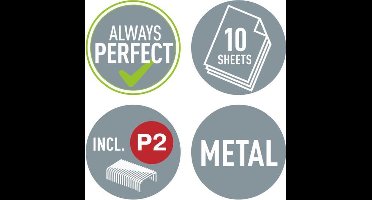 Leitz WOW Mini Nietmachine - Capaciteit Van 10 Vel - Inclusief Nietjes - Voor Kantoor En Thuiswerken - Ideaal Voor Thuiskantoor - Geel