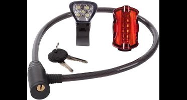 SET MET FIETSVERLICHTING EN KABELSLOT