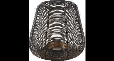 PTMD - Windlicht Jaden - Zwart - 29x29x27cm