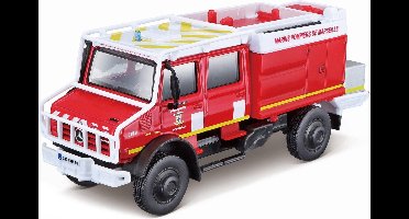Bburago Mercedes-Benz Unimog - Modelauto - Schaal 1:50 - Rood/Wit