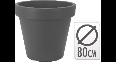 Kunststof Bloempot antraciet Ø80 cm - Hoogte 76 cm