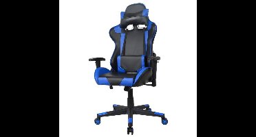 Gamestoel Thomas - Bureaustoel Racing Gaming - Ergonomisch - Zwart Blauw
