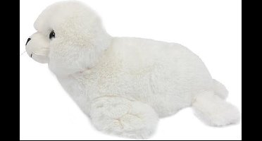 PIA Soft Toys - Pluche Knuffeldier - Zeehond - wit - 24 cm
