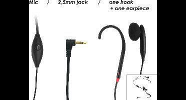 GEEMARC CL Hook 5 Duo met 1x INDUCTIE 'HAAK' en 1x OORTELEFOON - LUISTERHULP voor gebruikers van een GEHOORAPPARAAT - 2,5 mm aansluiting