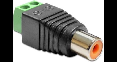 Delock - Adapter Cinch Buchse - Terminalblock 2 Pin