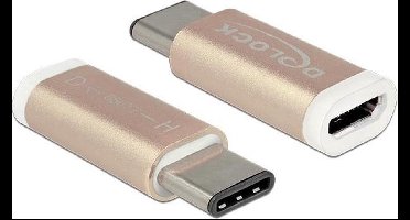 OKS USB-C (m) - USB Micro B (v) adapter - USB2.0 / goud
