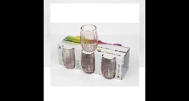 Pasabahce Linka - Roze Likeurglazen / Shotglazen / Borrelglazen - Set van 6 - 115 ml