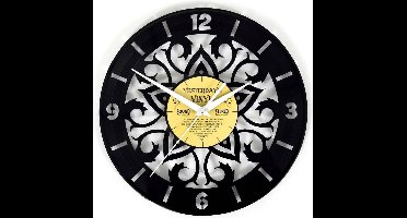 Vinyl Wandklok – lp-klok - Barokstijl - Met geschenkverpakking