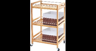 Keukentrolley -serveerwagen- keukenwagen - Bamboe