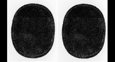 Reparatiedoek Elleboogstukken - Zwart - 10,5 x 13 cm