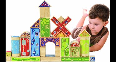 HAPE Organeco Blocks - 987616 - Bamboe - 25 delig - Biologisch en Ecologisch