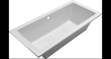 Santino SQ inbouw duo ligbad 190x90x49 cm acryl glans wit