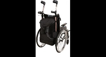 Torba Go Rolstoel & Scootmobieltas - GO De Luxe - Groot - Zwart met Grijze streep