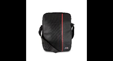 BMW Carbon Red Stripe Tablet Tas - (Geschikt voor Scherm tot 8 Inch) - Zwart