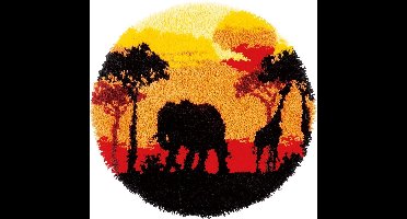 Knoopvormtapijt kit African sunset - Vervaco - PN-0165399