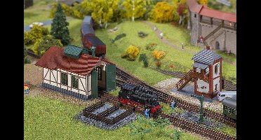 Faller - Set Lokaalspoor locloods met blokpost - modelbouwsets, hobbybouwspeelgoed voor kinderen, modelverf en accessoires
