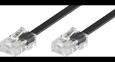 RJ45 - RJ45 4-aderige ISDN telefoonkabel / zwart - 10 meter