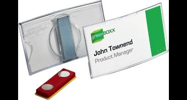 Durable Badge met Magneetclip 812319 25x75mm Doos 25 Stuks
