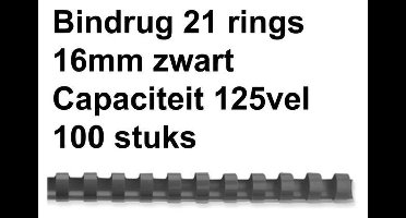 GBC COMBBIND 16MM ZWART D100X