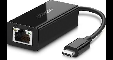 UGreen USB-C naar Ethernet / Internet Gigabit Adapter - LAN Netwerk Adapter 1000Mbps - USB-C naar RJ45 - Zwart