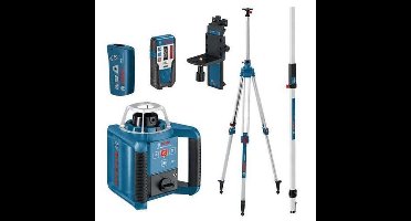Bosch Professional GRL 300 HVG - Rotatielaser - Inclusief Laserrichtbord - Bril - Klem - Laserontvanger - afstandsbediening - Universele houder - Statief - Meetlat - 4x Batterij