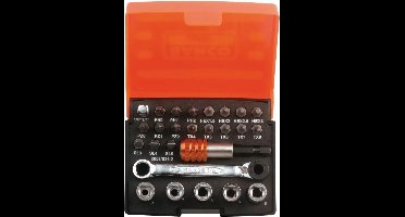 Bahco Doppenset 2058/S26-2 - 26-delig bit en doppen - 1/4''