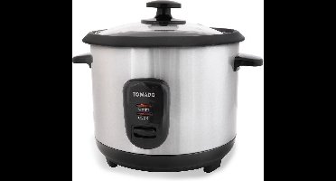 Tomado TRC1001S - Rijstkoker - Inhoud 1 liter - Warmhoudfunctie - 5 porties - Anti aanbaklaag - Rice cooker - Rvs