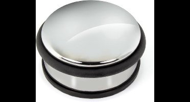 Kangaro deurstopper metaal - chroom - 1250gram - Ø 10cm - 4,5cm hoog - K-11000